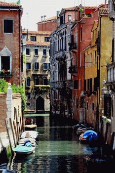 RTW0162  A colorful, back water canal
